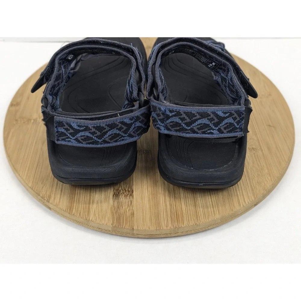 Teva Sport Sandals Mens 7 Black Blue Aztec Hurricane 4 Strappy Outdoor Hike